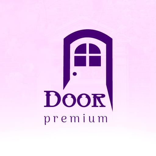 Elegant Purple Door Design Representing Premium Quality Logo Template