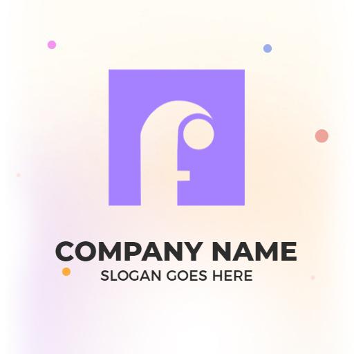 Elegant Purple F Letter Design for Modern Branding Logo Template
