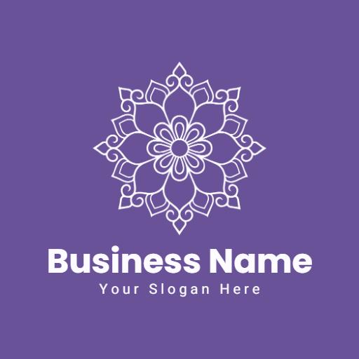 Elegant Purple Floral Design Showcasing Artistic Creations Logo Template