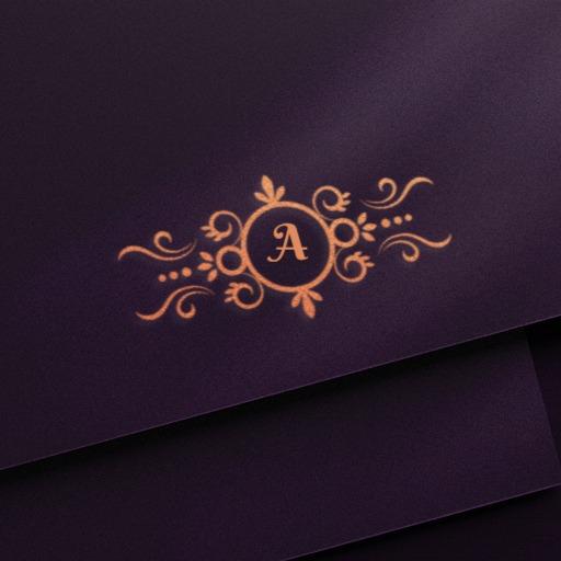Elegant Purple Floral Design Showcasing Custom Branding Mockup Template