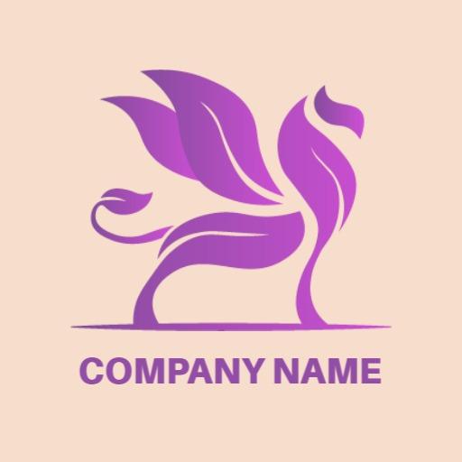 Elegant Purple Gradient Lion Design Symbolizing Strength Logo Template