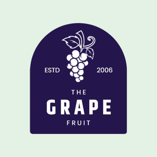 Elegant Purple Grape Design Emphasizing Fruit Theme Logo Template
