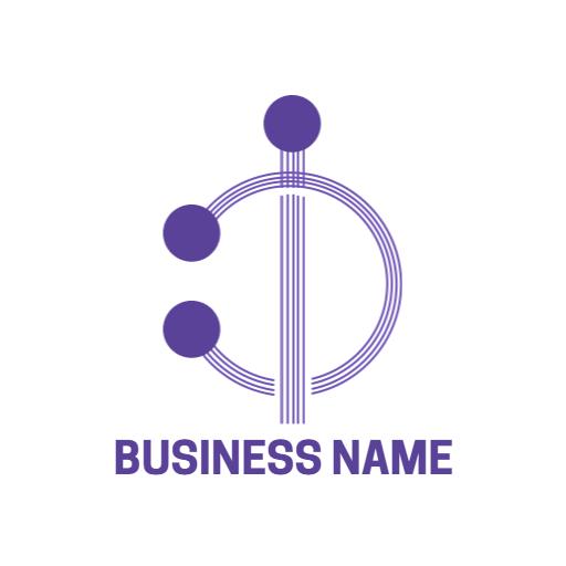 Elegant Purple Line Art Symbolizing Piercing Trends Logo Template
