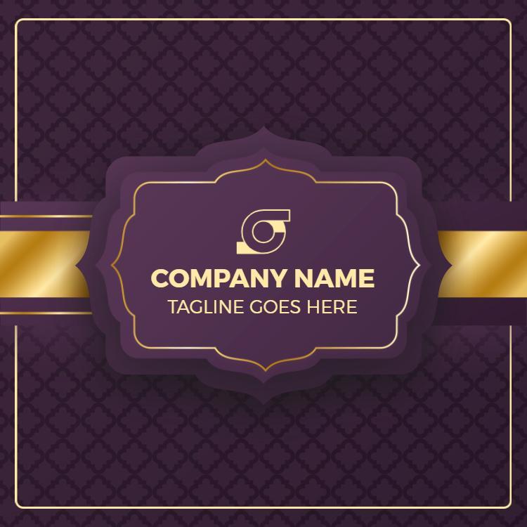 Elegant Purple Luxury Design Business Card Template