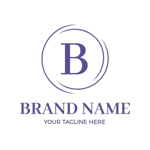 Elegant Purple Minimalist Design Featuring Simple Monogram Logo Template