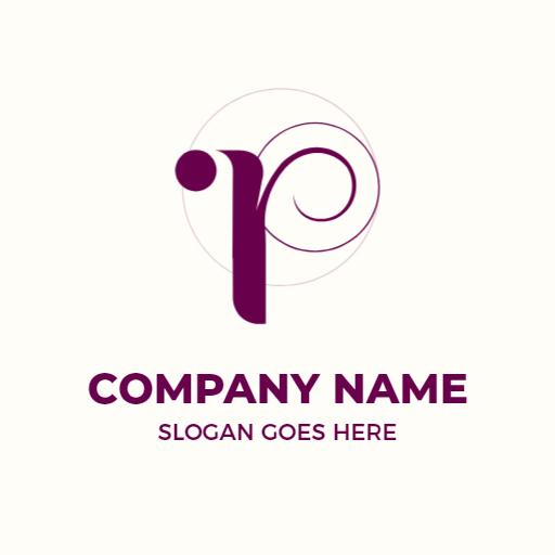 Elegant Purple R Letter Design Symbolizing Brand Identity Logo Template