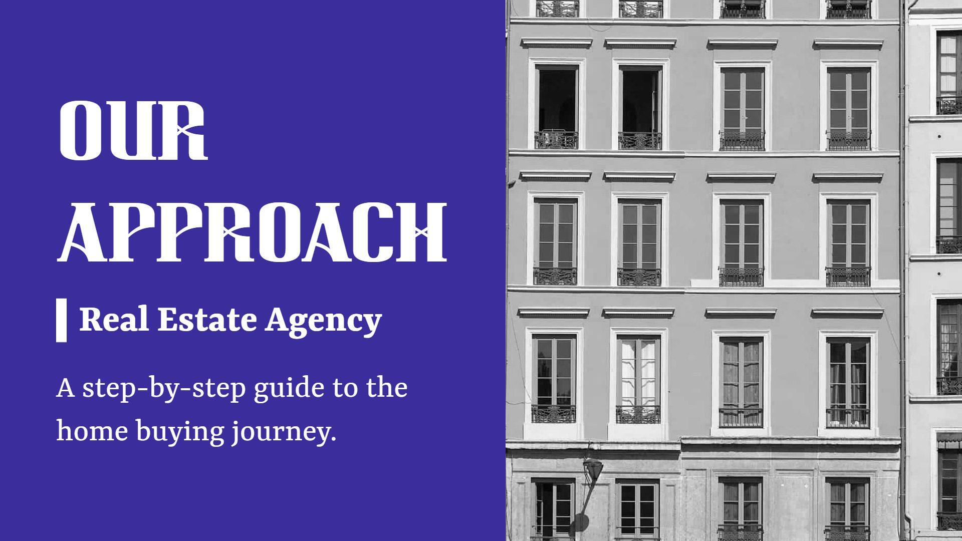 Elegant Purple Real Estate Listing Contact Information Presentation Template