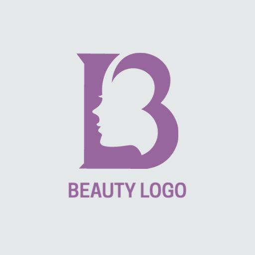 Elegant Purple Silhouette Design for Beauty Services Logo Template