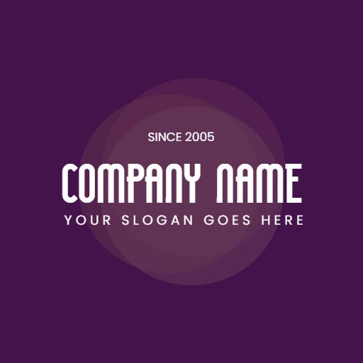 Elegant Purple Typography Showcasing Company Identity Logo Template