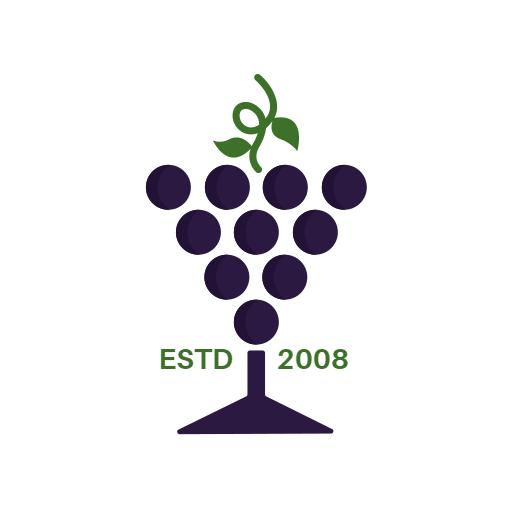 Elegant Purple Wine Glass Design Emphasizing Wine Bar Logo Template