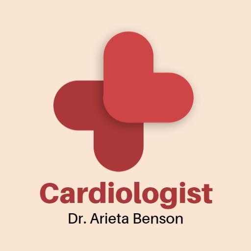 Elegant Red and Soft Beige Heart Health Representation Logo Template