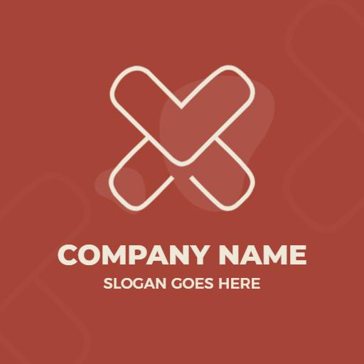 Elegant Red and White Design Featuring X Letter Logo Template