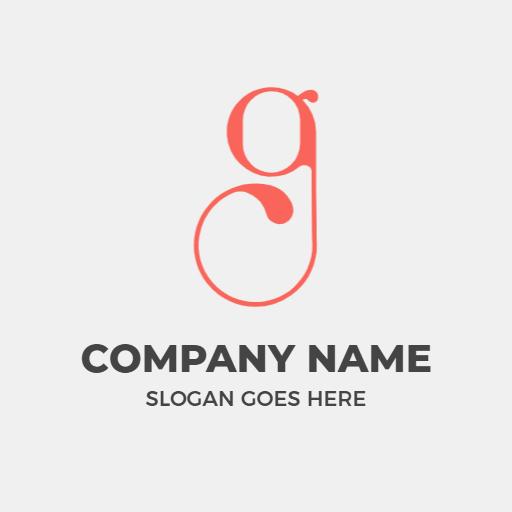 Elegant Red and White G Letter Design for Branding Logo Template