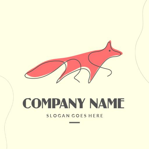 Elegant Red Fox Design Illustrating Nature Wildlife Logo Template