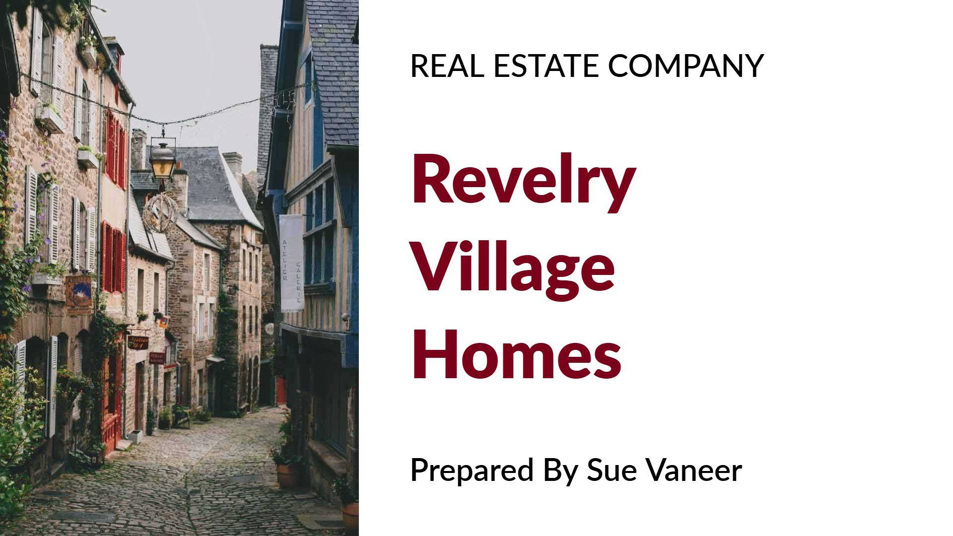 Elegant Red Village Real Estate Home Listing Presentation Template