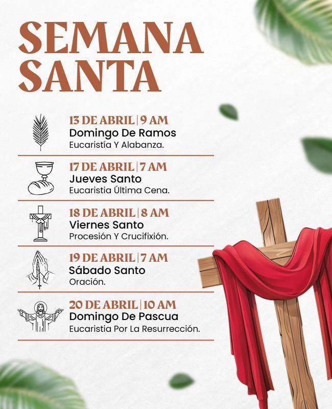 Elegant Religious Holy Week Easter Celebration Poster Template