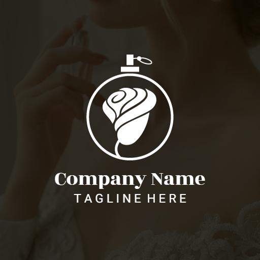 Elegant Rose Symbolizing Luxury in Perfume Industry Logo Template