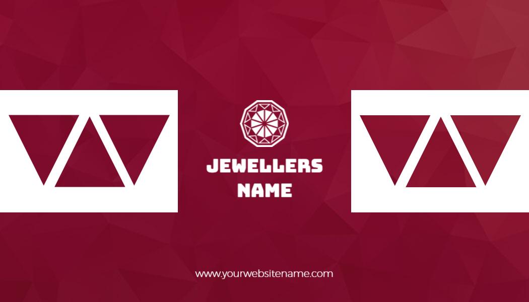 Elegant Ruby Red Jewelry Shop Business Card Template