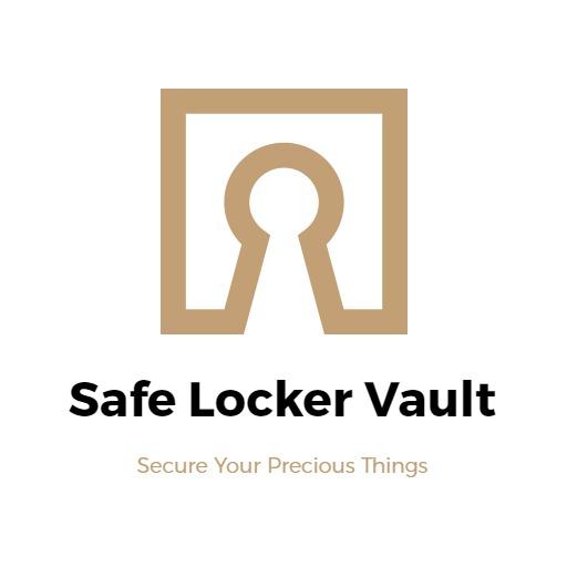 Elegant Safe Locker Vault Design Featuring Square Elements Logo Template