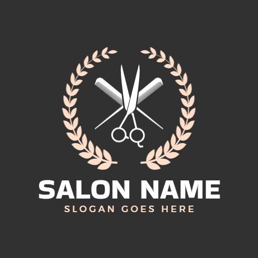 Elegant Scissors and Comb Design for Modern Salon Logo Template