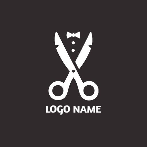 Elegant Scissors Design Showcasing Tailoring in Fashion Logo Template