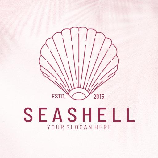 Elegant Shell Design Showcasing Coastal Beauty in Sea Logo Template