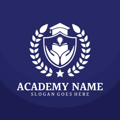 Elegant Shield and Laurel Design for Education Academy Logo Template