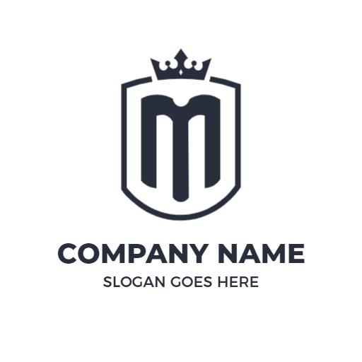 Elegant Shield Design Showcasing M Letter for Branding Logo Template