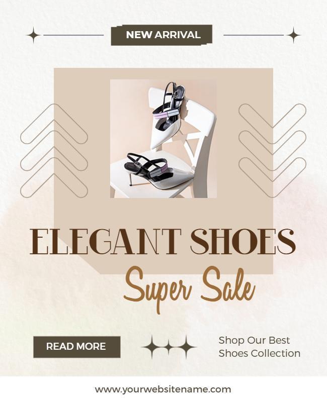 Elegant Shoes Super Sale Promotional Flyer Template