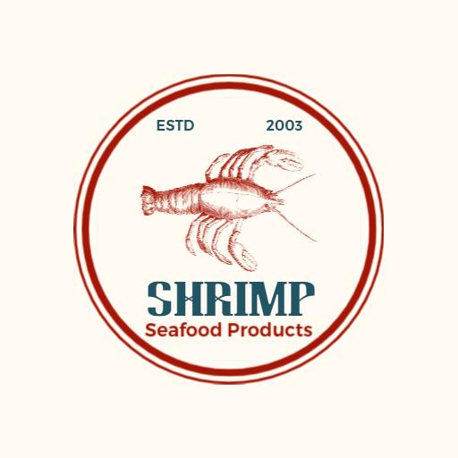 Elegant Shrimp Design Showcasing Quality Seafood Products Logo Template