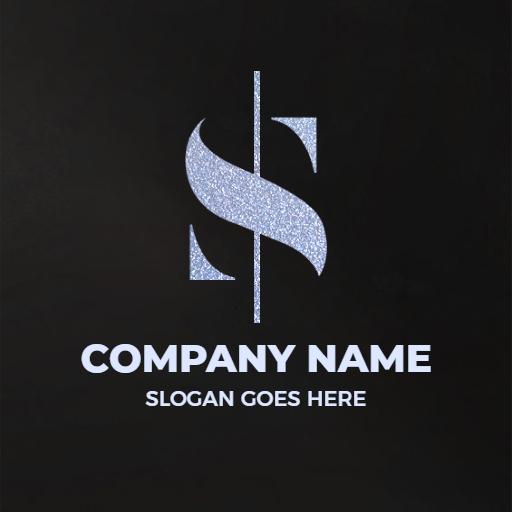 Elegant Silver and Black S Letter Design for Branding Logo Template
