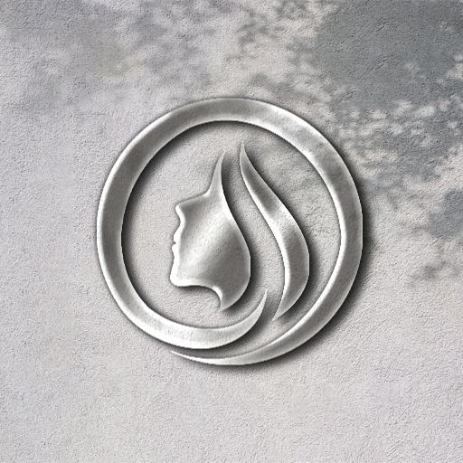 Elegant Silver Emblem Representing Beauty and Wellness Mockup Template