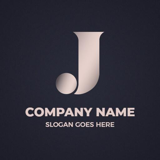 Elegant Silver J Letter Design Featuring Modern Touch Logo Template