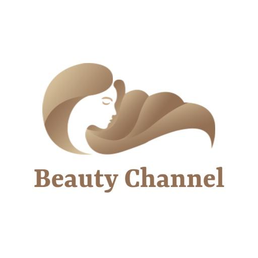 Elegant Soft Brown Hair Design Representing Beauty Channel Logo Template