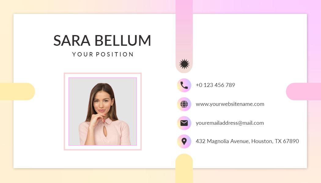 Elegant Soft Pink Modern Company Business Card Template