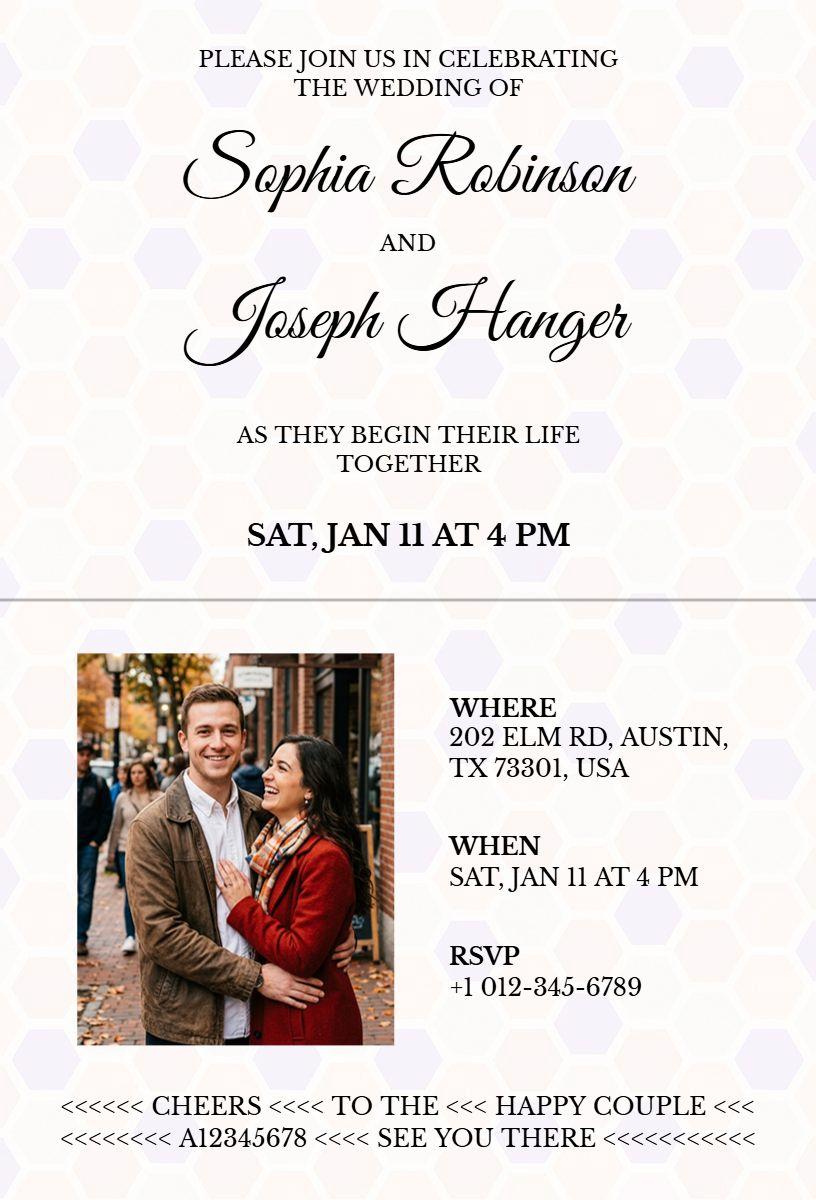 Elegant Spring Wedding Celebration Invitation Template