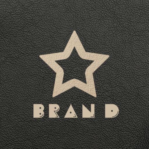 Elegant Star Design on Textured Black Background Mockup Logo Template