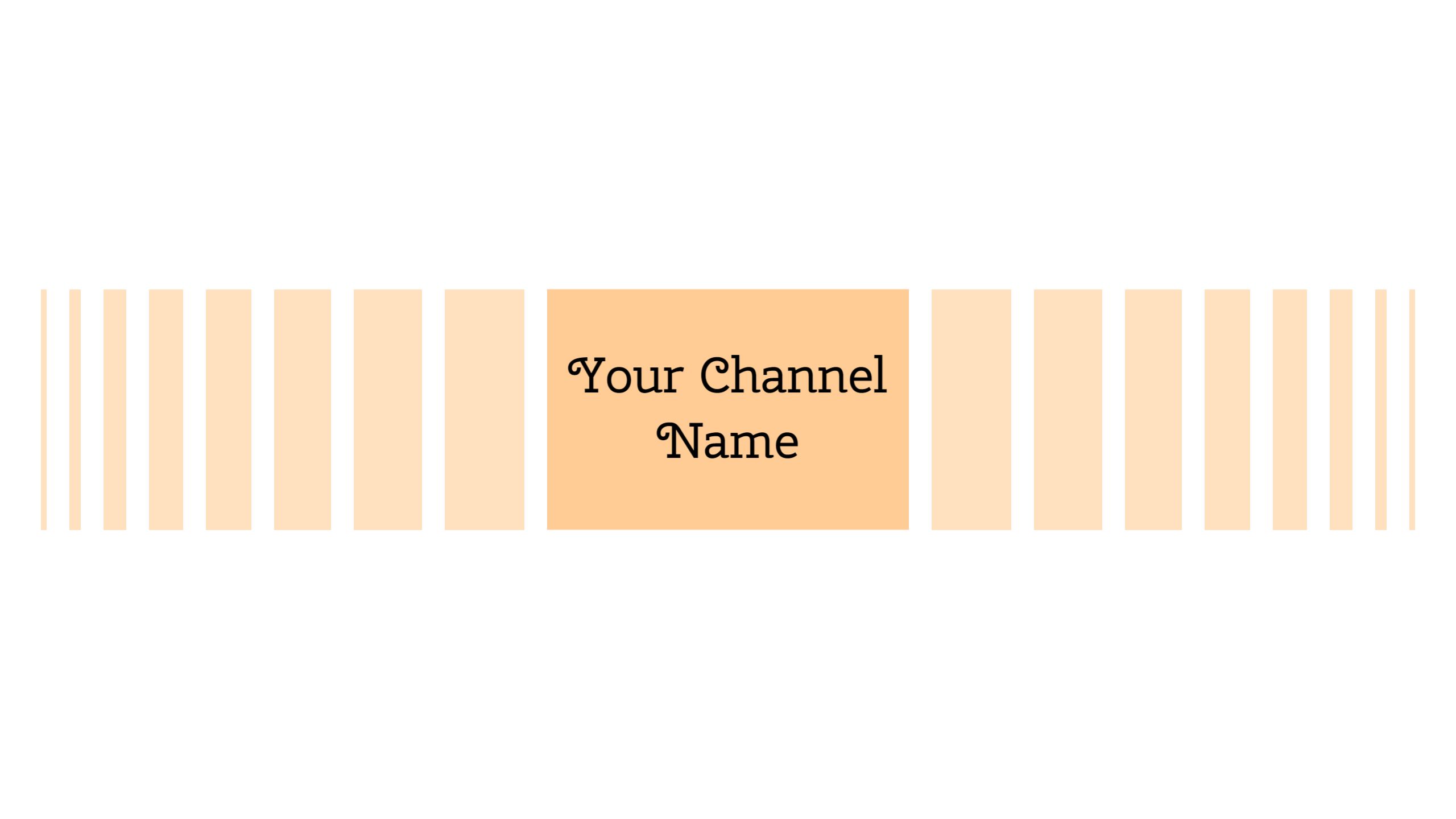 Elegant Striped Design with Soft Peach Background YouTube Banner Template