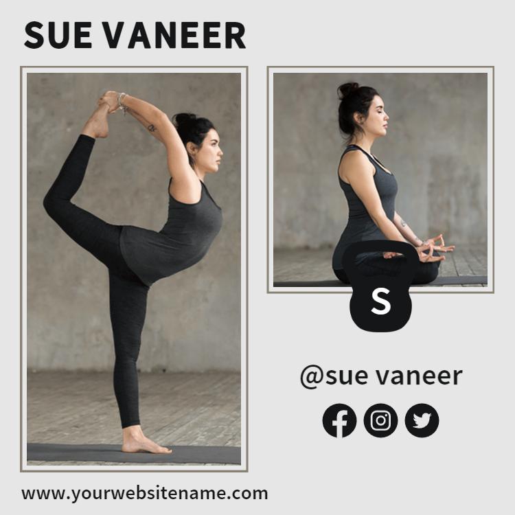 Elegant Stylish Personal Trainer Business Card Template