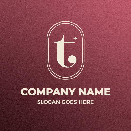 Elegant T Letter Design with Stylish Curves and Flourishes Logo Template