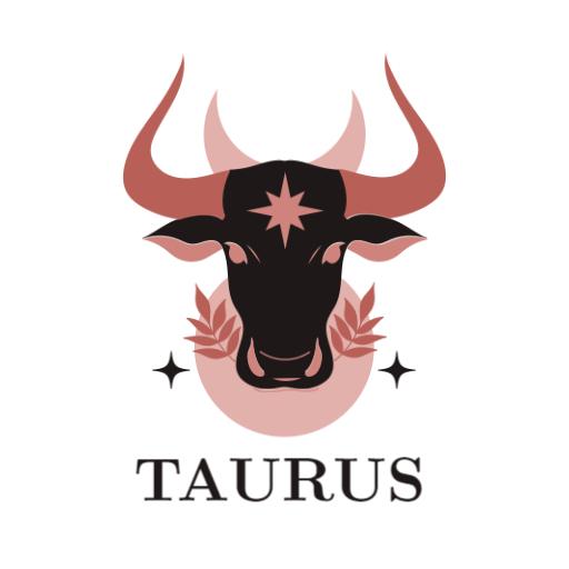 Elegant Taurus Bull Design Representing Zodiac Astrology Logo Template