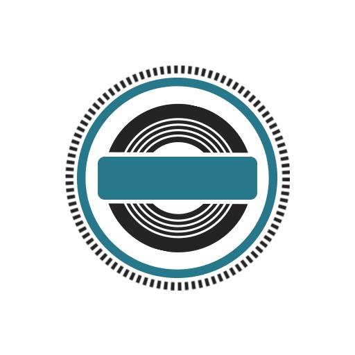 Elegant Teal and Black Blank Circle Design Logo Template