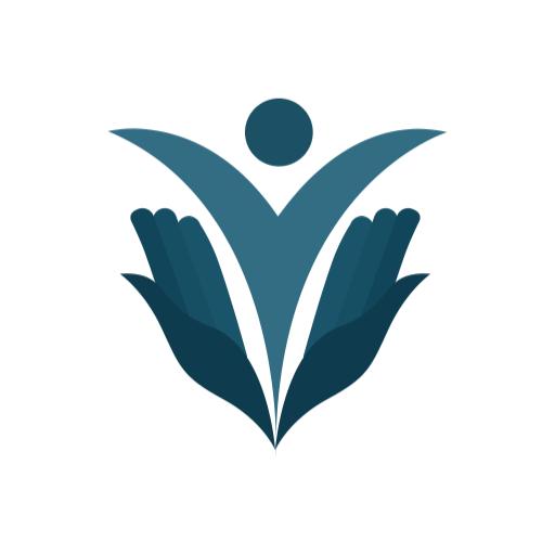 Elegant Teal Human Figure Representing Insurance Services Logo Template