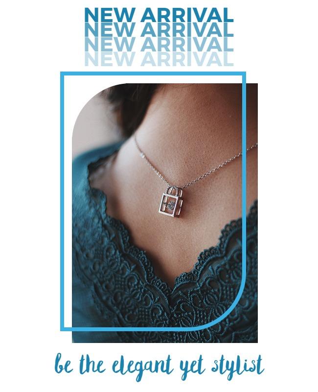 Elegant Teal Jewelry Showcase Fashion Poster Template