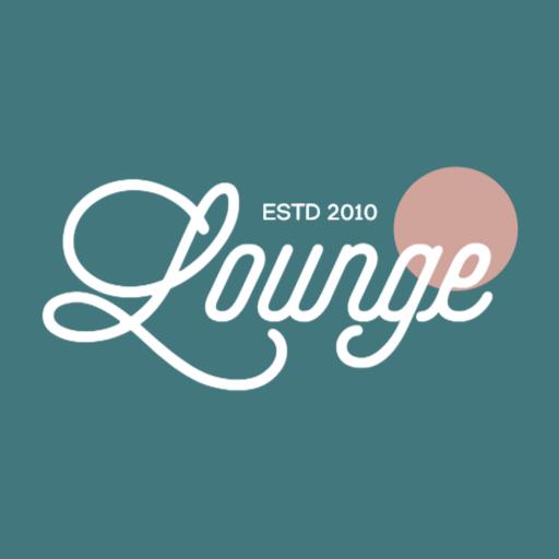 Elegant Teal Lounge Design with Vintage Curves Logo Template