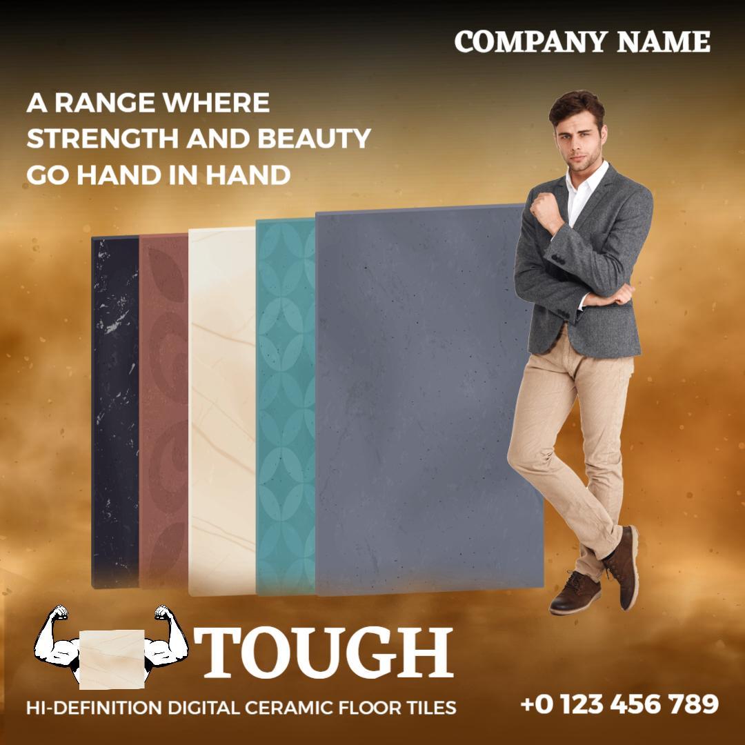 Elegant Tough Designer Ceramic Floor Tiles for Business Use Ad Template