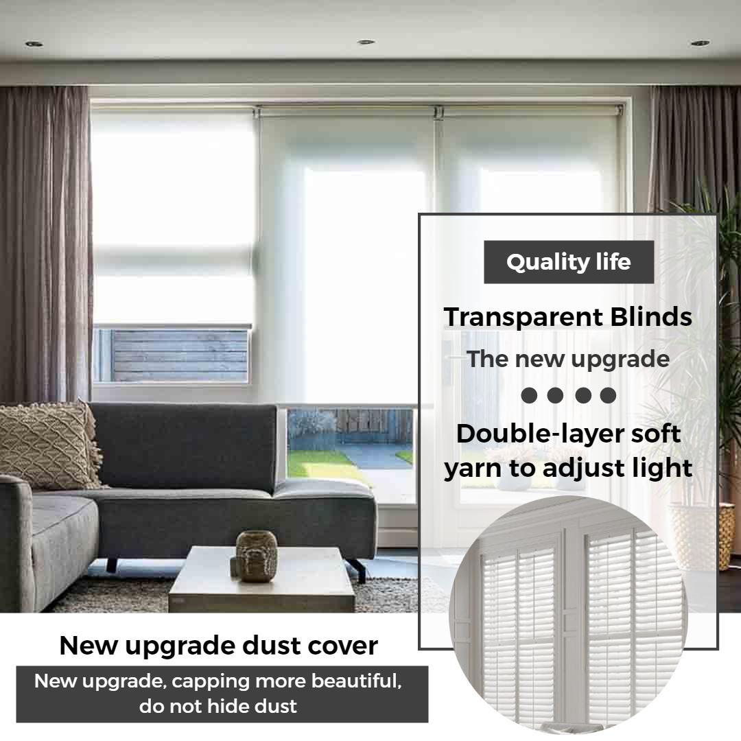 Elegant Transparent Blinds Upgrade for Modern Office Spaces Ad Template