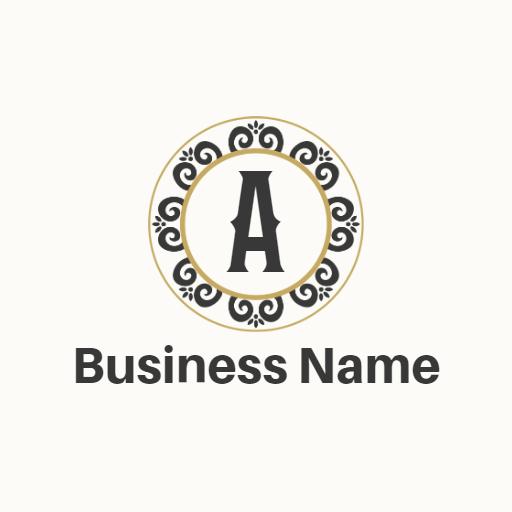 Elegant Vintage Circular Monogram Design Showcasing Heritage Logo Template