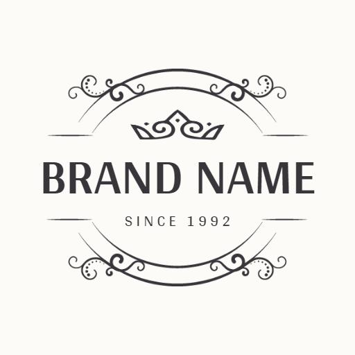 Elegant Vintage Design with Decorative Swirls Logo Template