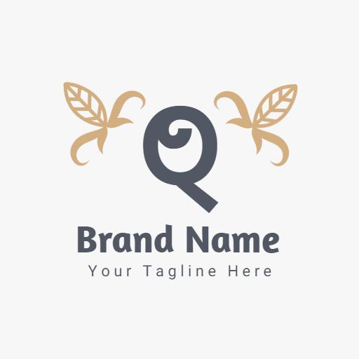 Elegant Vintage Floral Design with Classic Letter Q Logo Template